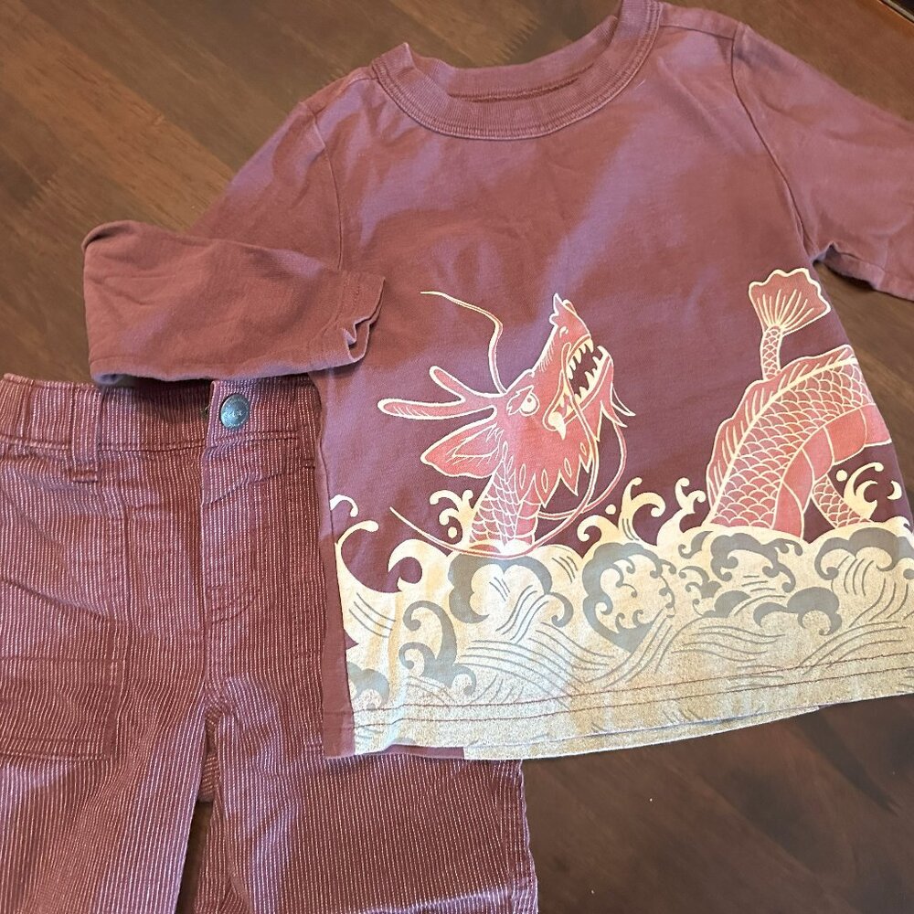 Tea Collection Japanese Dragon Shirt and Matching Pants